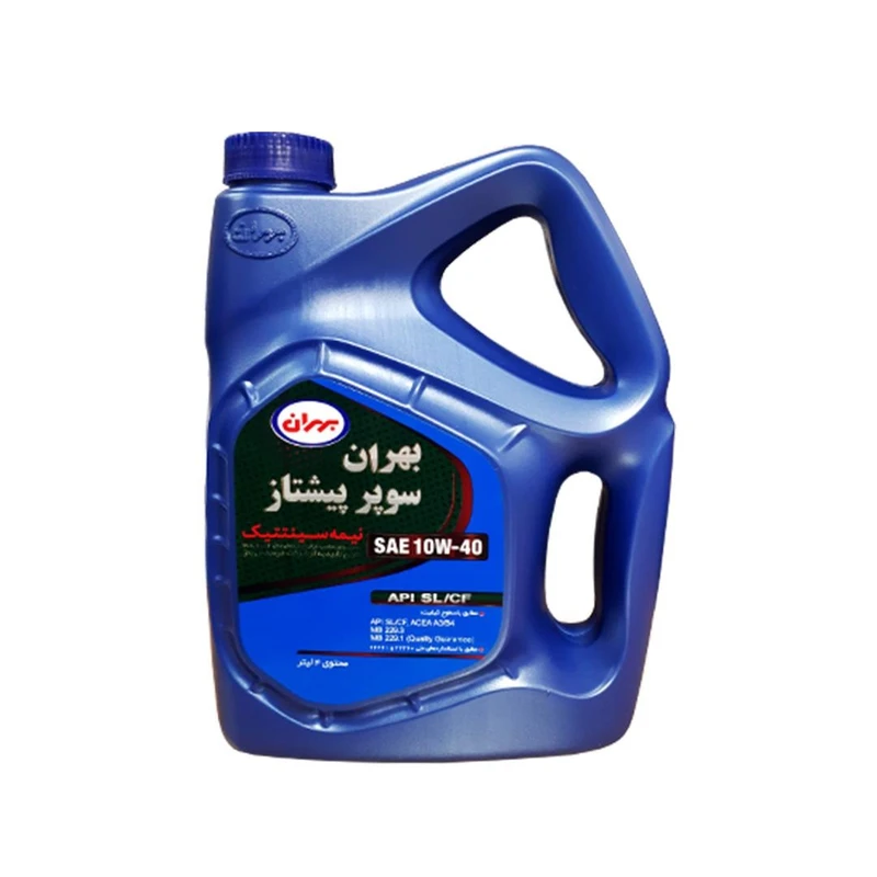 روغن موتور خودرو بهران مدل سوپر پیشتاز 10W40 SL با حجم 4 لیتر