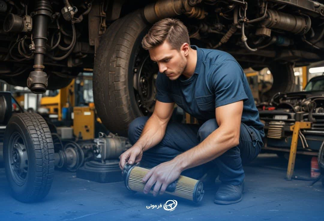 oil filter replacing